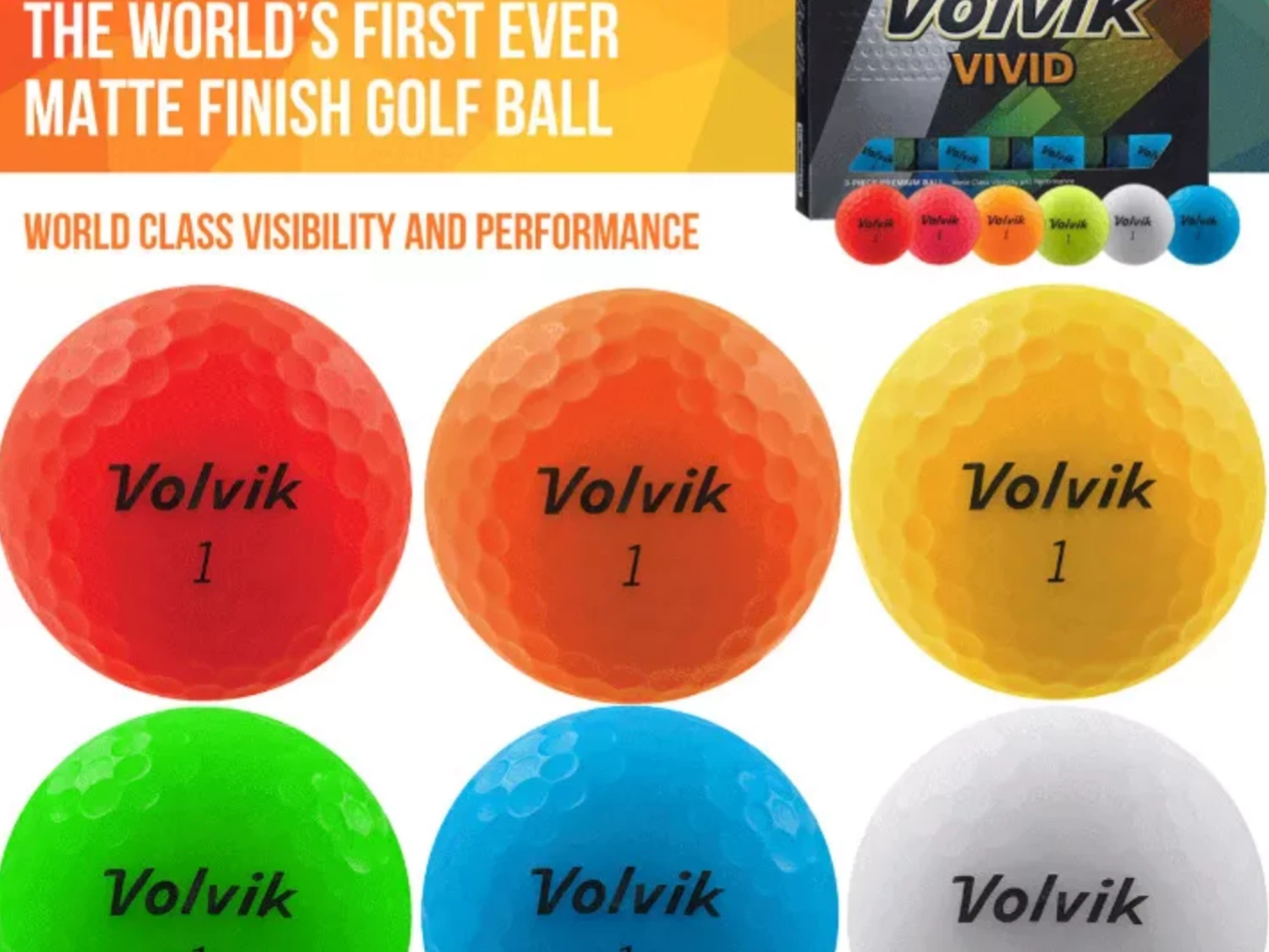 Volvik Vivid Golf Ball (Pearls) 1 Volvik Vivid Golf Ball (Pearls)