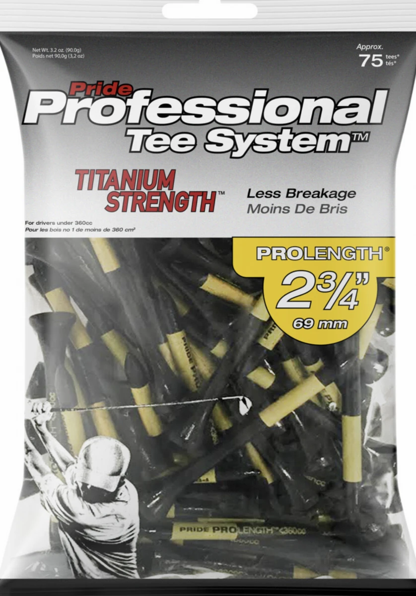 Pride Pts Titanium 2 3/4 Tees - 75 Pack 1 Pride Pts Titanium 2 3/4 Tees - 75 Pack