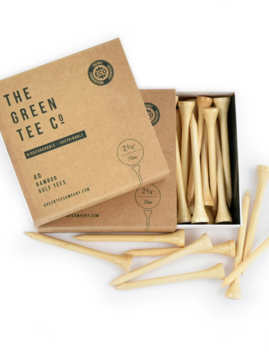 Green Tee - Bamboo 2 3/4 Natural Tees 40 Pack 1 Green Tee - Bamboo 2 3/4 Natural Tees 40 Pack